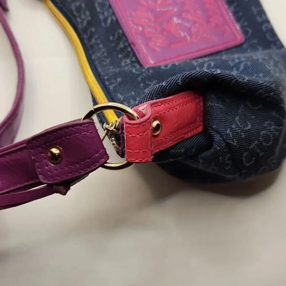 Victoria Secret With Love Vintage Denim Hobo Bag‎ Womens Purse Shoulder Bag